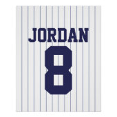 Baseball Jersey met aangepaste naam en nummer Perfect Poster (Voorkant)