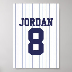 Baseball Jersey met aangepaste naam en nummer Poster