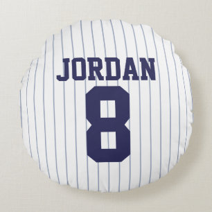 Baseball Jersey met aangepaste naam en nummer Rond Kussen