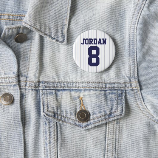 Baseball Jersey met aangepaste naam en nummer Ronde Button 5,7 Cm (In situ)