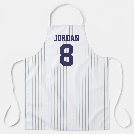 Baseball Jersey met aangepaste naam en nummer Schort (Voorkant)