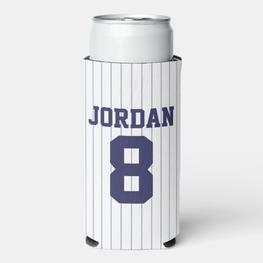 Baseball Jersey met aangepaste naam en nummer Seltzer Blikjeskoeler (Seltzer Voorkant)