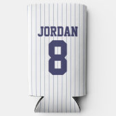 Baseball Jersey met aangepaste naam en nummer Seltzer Blikjeskoeler (Voorkant)