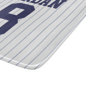 Baseball Jersey met aangepaste naam en nummer Snijplank (Hoek)