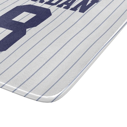 Baseball Jersey met aangepaste naam en nummer Snijplank (Hoek)