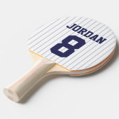 Baseball Jersey met aangepaste naam en nummer Tafeltennisbatje (Voorkant Gekanteld)