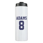 Baseball Jersey met aangepaste naam en nummer Thermosbeker (Voorkant)