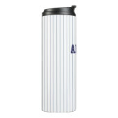 Baseball Jersey met aangepaste naam en nummer Thermosbeker (Gedraaid links)