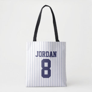 Baseball Jersey met aangepaste naam en nummer Tote Bag