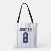 Baseball Jersey met aangepaste naam en nummer Tote Bag (Achterkant)