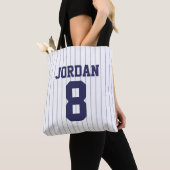 Baseball Jersey met aangepaste naam en nummer Tote Bag (Dichtbij)