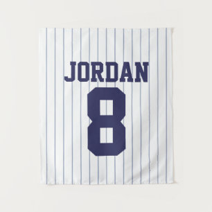 Baseball Jersey met aangepaste naam en nummer Wandkleed