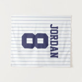 Baseball Jersey met aangepaste naam en nummer Wandkleed (Voorkant (horizontaal))