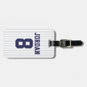 Baseball Jersey met nummer Bagagelabel (Voorkant horizontaal)