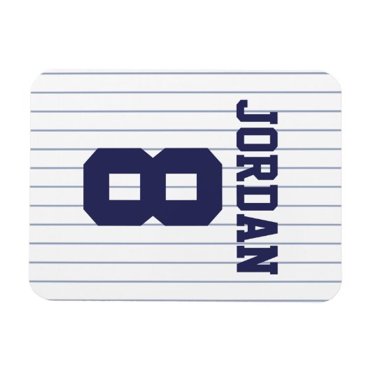 Baseball Jersey met nummer Magneet (Horizontaal)