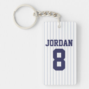 Baseball Jersey met nummer Sleutelhanger