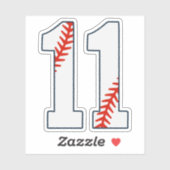 Baseball Jersey Number 11 Sticker (Vel)