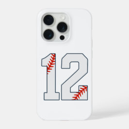 Baseball Jersey Number 12 iPhone 15 Pro Case