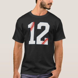 Baseball Jersey Number 12 T-shirt