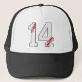 Baseball Jersey Number 14 Trucker Pet (Voorkant)