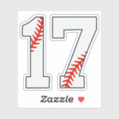 Baseball Jersey Number 17 Sticker (Vel)