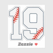 Baseball Jersey Number 19 Sticker (Vel)