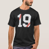 Baseball Jersey Number 19 T-shirt (Voorkant)