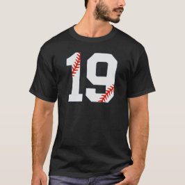 Baseball Jersey Number 19 T-shirt