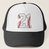 Baseball Jersey Number 21 Trucker Pet (Voorkant)