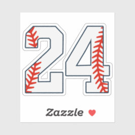 Baseball Jersey Number 24 Sticker