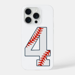 Baseball Jersey Number 4 iPhone 15 Pro Case