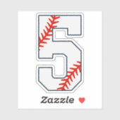 Baseball Jersey Number 5 Sticker (Vel)