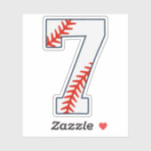 Baseball Jersey Number 7 Sticker (Vel)