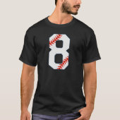 Baseball Jersey Number 8 T-shirt (Voorkant)