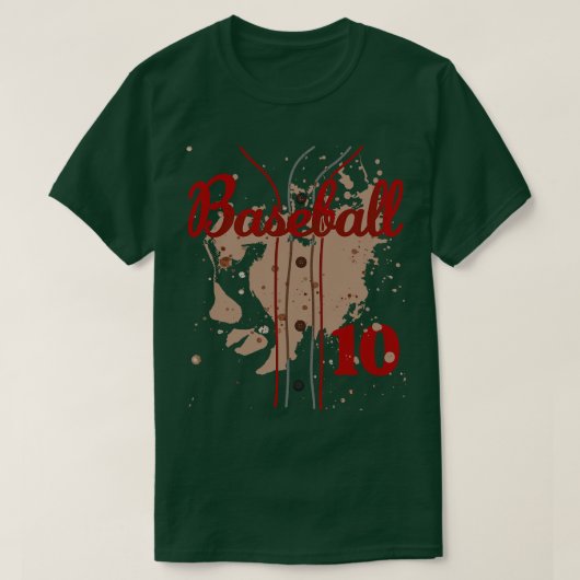 Baseball Jersey Nummer 10 Kinder Baseball Uniform  T-shirt (Design voorkant)