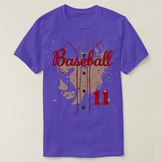 Baseball Jersey Nummer 11 Kinder Baseball Uniform  T-shirt (Design voorkant)