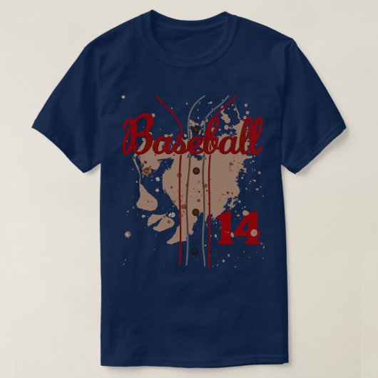 Baseball Jersey Nummer 14 Kinder Baseball Uniform T-shirt (Design voorkant)