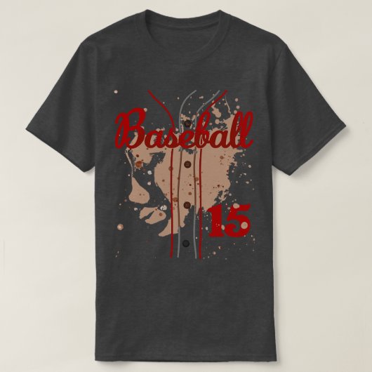 Baseball Jersey Nummer 15 Kinder Baseball Uniform T-shirt (Design voorkant)