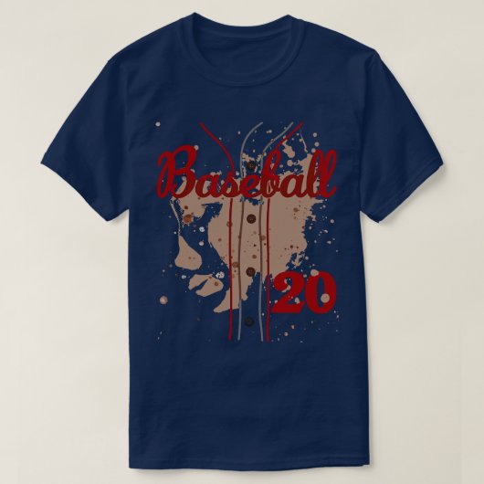 Baseball Jersey Nummer 20 Kinder Baseball Uniform T-shirt (Design voorkant)