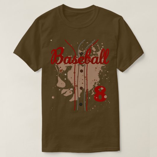 Baseball Jersey Nummer 8 Kinder Baseball Uniform D T-shirt (Design voorkant)