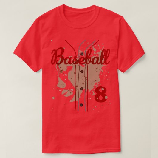 Baseball Jersey Nummer 8 Kinder Baseball Uniform D T-shirt (Design voorkant)