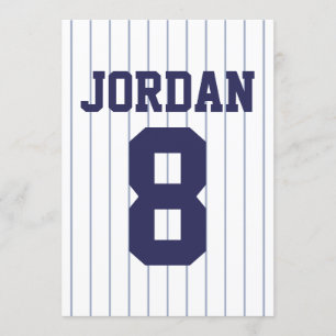 Baseball Jersey - Sports Theme Party Dank u wel Bedankkaart