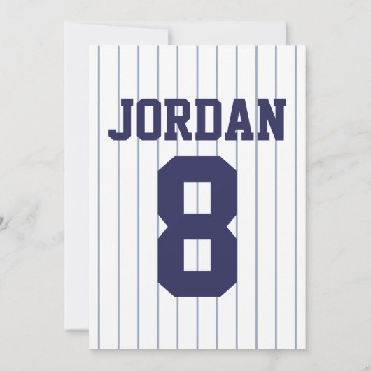 Baseball Jersey - Sports Theme Party Dank u wel Bedankkaart (Voorkant)