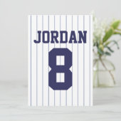 Baseball Jersey - Sports Theme Party Dank u wel Bedankkaart (Staand voorkant)