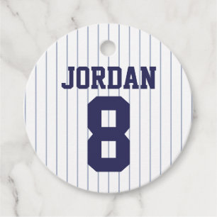 Baseball Jersey - Sportthema Birthday Party Bedankjes Labels