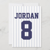 Baseball Jersey - Sportthema Birthday Party Kaart (Voorkant)