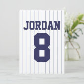 Baseball Jersey - Sportthema Birthday Party Kaart (Staand voorkant)