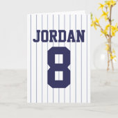 Baseball Jersey - Sportthema Birthday Party Kaart (Gele Bloem)