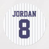 Baseball Jersey - Sportthema Birthday Party Labels (Design 2)