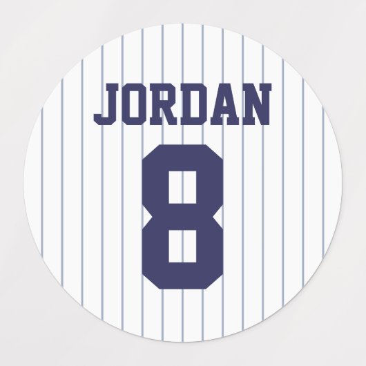 Baseball Jersey - Sportthema Birthday Party Labels (Design 1)